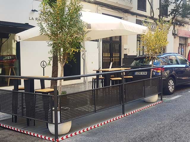 Terrazas para bares y restaurantes,  Protección anticontagio